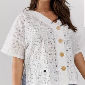 ASOS Design Curve button through top